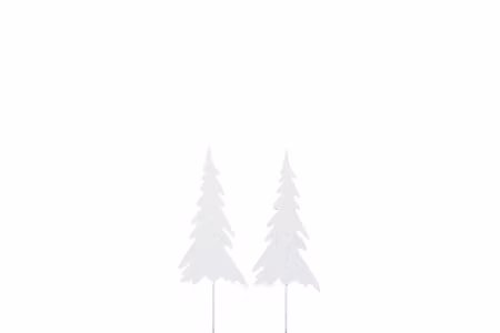 Julgran/Stick Metall Vit