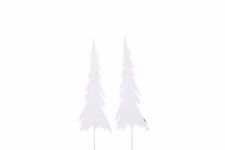 Julgran/Stick Metall Vit