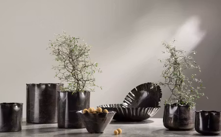 Skål Plisse Grey Onyx