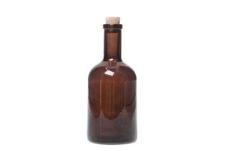 Glasflaska/Kork Mörkbrun
