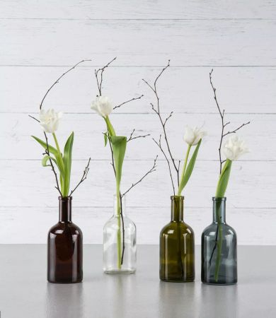 Glasflaska/Kork Mörkbrun