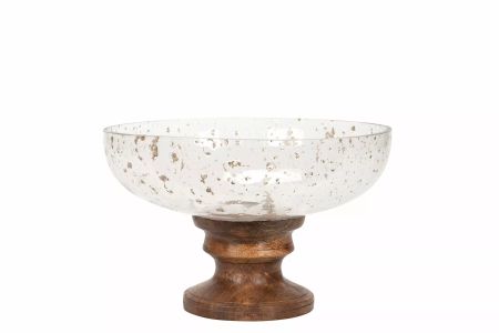 Skål Tahi Glas/Trä