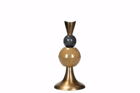 Ljusstake Kronljus Multi Stone Senap