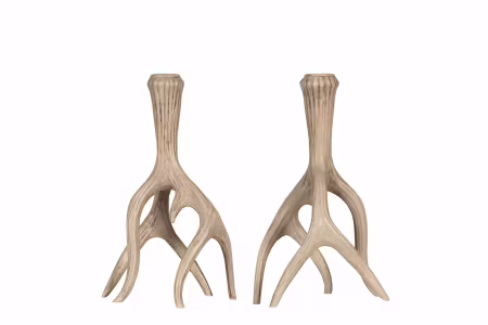 Ljusstake Renhorn Natur Poly