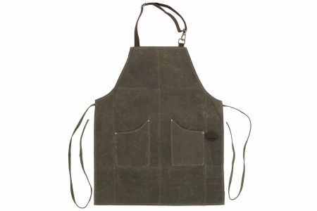 Förkläde Vaxad Canvas Oliv