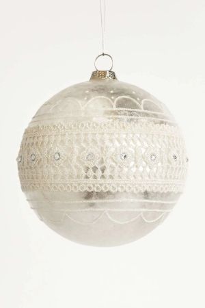 White Ball with Glitter 15 cm