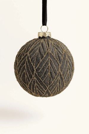 Glass Ball Black 8 cm