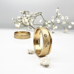 Misty Forest "Maple" Ring - 18K Natural White Gold