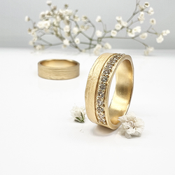 Misty Forest "Crown" Ring - 18K Natural White Gold