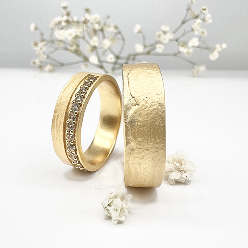 Misty Forest "Crown" Ring - 18K Natural White Gold