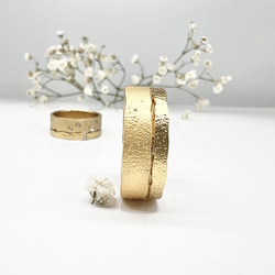 Misty Forest "Earth" Mens Ring - 18K Natural White Gold