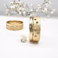 Misty Forest "Universe" Ring - 18K Naturligt Vitguld