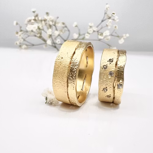 Misty Forest "Universe" Ring - 18K Natural White Gold