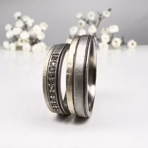 Misty Forest "Lake" Ring - 18K Vitguld med Rhodium