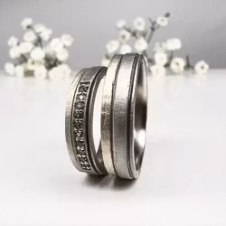 Misty Forest "Lake" Ring - 18K Vitguld med Rhodium