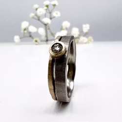 Misty Forest "Source" Ring - 18K White Gold with Rhodium