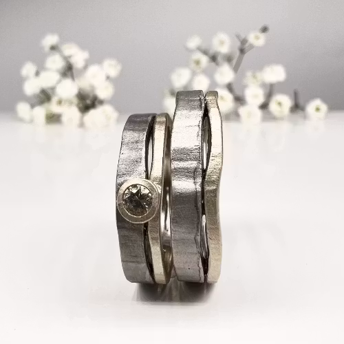 Misty Forest "Source" Ring - 18K White Gold with Rhodium