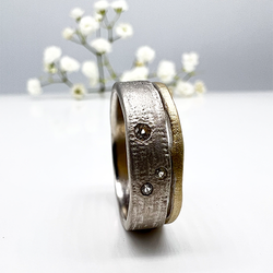 Misty Forest "Maple" Ring - 18K Vitguld med Rhodium
