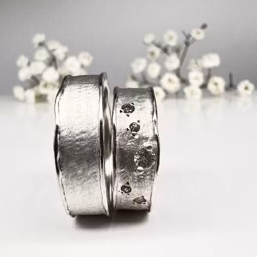Misty Forest "Sky" Mens Ring - Silver