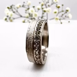 Misty Forest "Crown" Ring - Silver