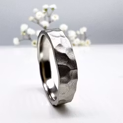 Misty Forest "Hill" Mens Ring  - Silver