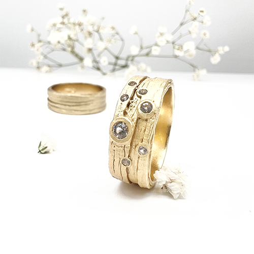 Misty Forest "Lightning" Ring - 14K Gold Plated