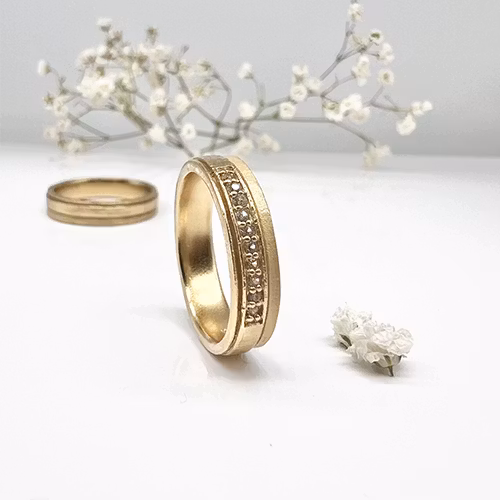 Misty Forest "Lake" Ring - Förgyllt med 14K Guld