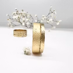 Misty Forest "Earth" Mens Ring - Förgyllt med 14K Guld