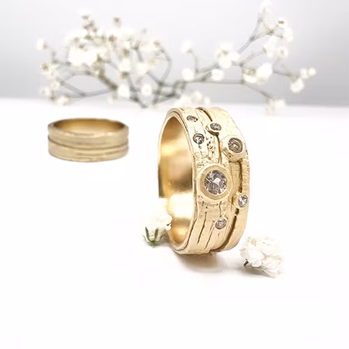 Misty Forest "Lightning" Ring - Förgyllt med 18K Guld