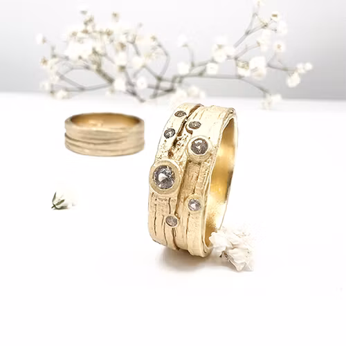 Misty Forest "Lightning" Ring - Förgyllt med 18K Guld