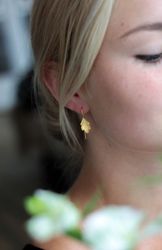 Örhängen Tiny Leaf - Guld