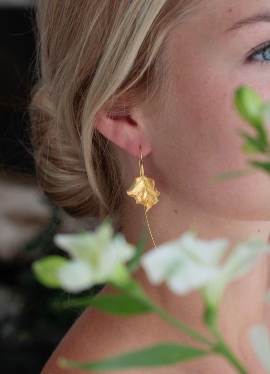 Earrings Precious Leaves - Gold