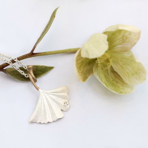 Halsband Kyoto Ginkgo - Silver