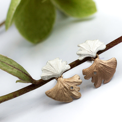 Örhängen Ginkgo Zendai - Silver