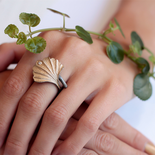 Ring Nagoya Ginkgo - Bronze/Gold