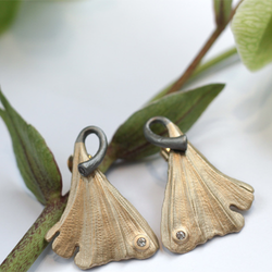 Örhängen Shibuya Ginkgo - Brons/Guld