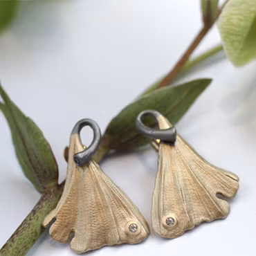 Örhängen Shibuya Ginkgo - Brons/Guld
