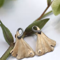 Earrings Shibuya Ginkgo - Bronze/Gold