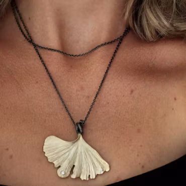 Halsband Ebisu Ginkgo - Brons/Guld