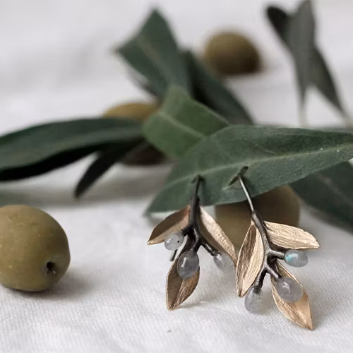 Earring Patmos Olive - Bronze/Gold