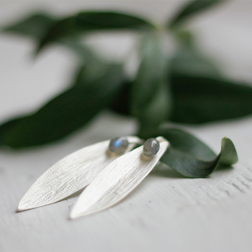 Örhängen Skopelos Olive - Silver