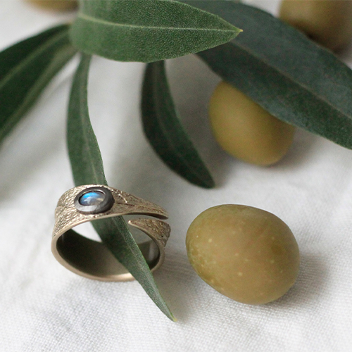 Ring Korfu Olive - Brons/Guld
