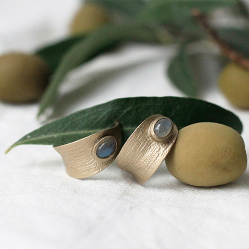 Örhängen Amorgos Olive - Brons/Guld