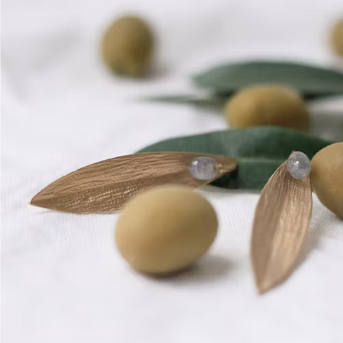 Earrings Skopelos Olive - Bronze/Gold