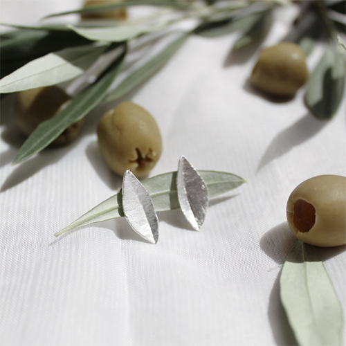 Örhängen Olive Leaf - Silver
