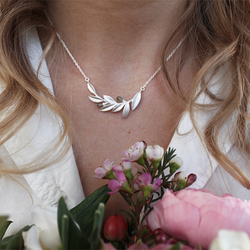 Halsband Olive Twig - Silver