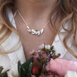 Necklace Olive Twig - Silver