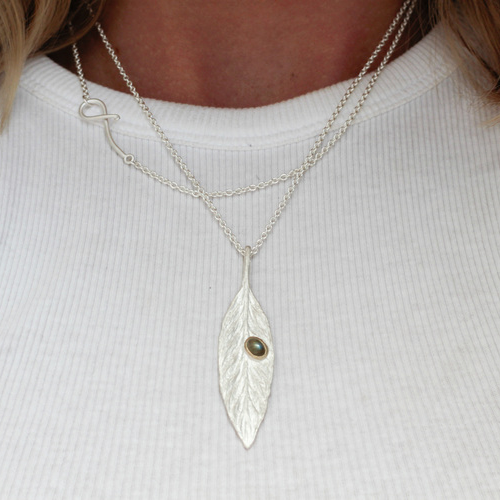 Halsband Halkidiki Olive - Silver