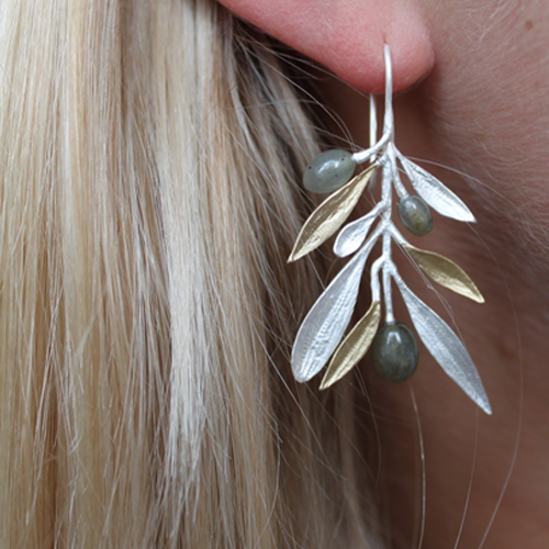 Örhängen Kalymnos Olive - Silver