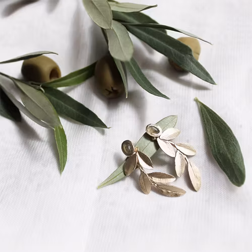 Örhängen Wild Olive - Brons/Guld